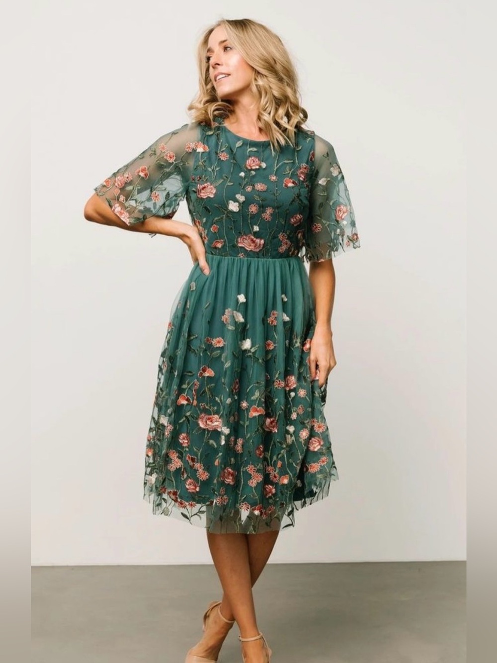 BALTIC BORN Duchess Tulle Dress | Jade Garden size Medium floral fairy